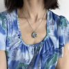 Hand Painted Pebble Jewelry Set ''Roses'' - Image 4