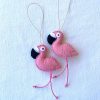 Pink Flamingo ornaments from Cyprus. Felt flamingo. - Image 2
