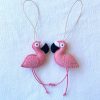 Pink Flamingo ornaments from Cyprus. Felt flamingo. - Image 3