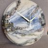 Resin art marble affect clock. - Image 6