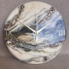 Resin art marble affect clock.