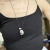 Hand Painted Pebble Necklace "Yin and Yang" - Image 8
