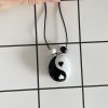 Hand Painted Pebble Necklace "Yin and Yang" - Image 3