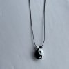 Hand Painted Pebble Necklace "Yin and Yang" - Image 4