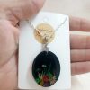 Pendant With Flowers - black - Image 3