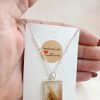 Pendant With Flowers - rectangular - Image 3