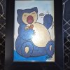 Snorlax Eating Original, One-of-a-kind Artwork