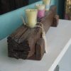 Hand crafted, rustic triple candle stand - Image 4