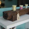 Hand crafted, rustic triple candle stand