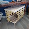 Two-tier rustic style, recycled wood cat bed - Image 3