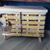 Two-tier rustic style, recycled wood cat bed - Image 5