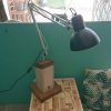 Industrial style work lamp on handmade stand with carry handle - Image 6
