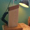Industrial style work lamp on handmade stand with carry handle - Image 8