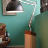 Industrial style work lamp on handmade stand with carry handle - Image 3