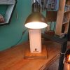 Industrial style work lamp on handmade stand with carry handle - Image 7