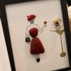 Framed Pebble Picture "The Lady In Red" - Image 4