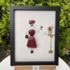 Framed Pebble Picture "The Lady In Red" - Image 9