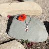 Hand Painted Pebble Necklace "Poppies" - Image 2