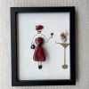 Framed Pebble Picture "The Lady In Red" - Image 7