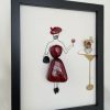 Framed Pebble Picture "The Lady In Red" - Image 2