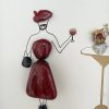 Framed Pebble Picture "The Lady In Red" - Image 3