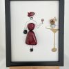 Framed Pebble Picture "The Lady In Red" - Image 5