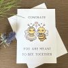 Congrats You Are Meant to Bee Together Wedding Card