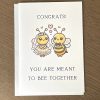 Congrats You Are Meant to Bee Together Wedding Card - Image 2
