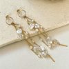 Gold Keshi Pearl Dangle Earrings - Image 4