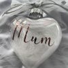 Personalized feathered bauble. New baby, wedding keepsake. - Image 4