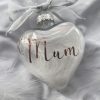 Personalized feathered bauble. New baby, wedding keepsake. - Image 2