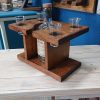 Handmade single bottle/ 4 shot glass display piece - Image 5