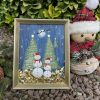 Pebble Art ''Snowmen In Town'' - Image 6