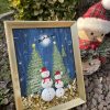 Pebble Art ''Snowmen In Town'' - Image 7