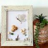 A lovely scene with a butterfly, snail, and flowers, made with seaglass and seashells, perfect as a unique gift! - Image 4