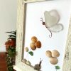 A lovely scene with a butterfly, snail, and flowers, made with seaglass and seashells, perfect as a unique gift! - Image 6