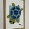 Adorable Framed Felt Sea Turtle
