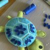 Adorable Framed Felt Sea Turtle