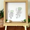 Two happy jellyfish made of seaglass swimming under the sea! Perfect sea inspired unique work! - Image 2