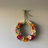 Vibrant Spring Felt Flower Wreath - 30cm