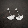 silver geometric earrings