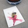 Honeybee and Flower Painting