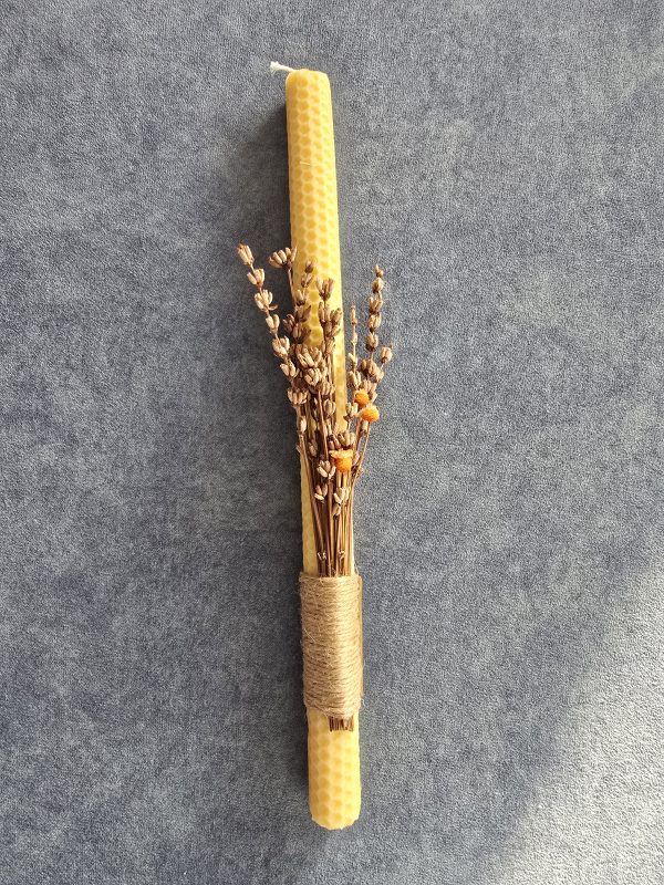Dried Flowers Easter Candle