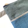 Handmade Spring Summer Clutch Bag – Green and Blue Zipped Pouch With Wristlet - Image 2