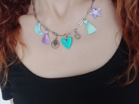Charm necklace silver