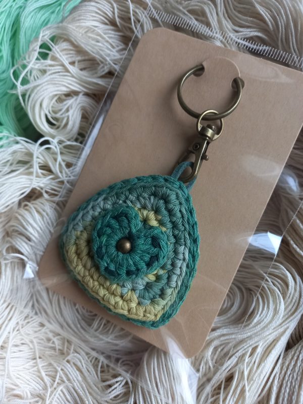 Crochet Heart Keychain, keyring! - Image 2
