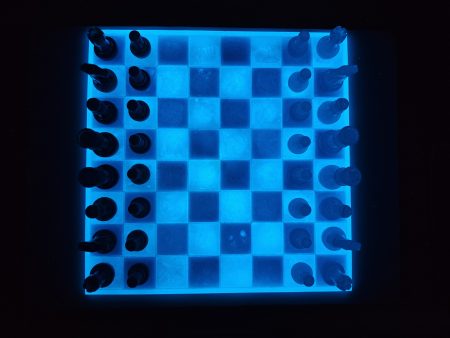 Chess set that glows in the dark
