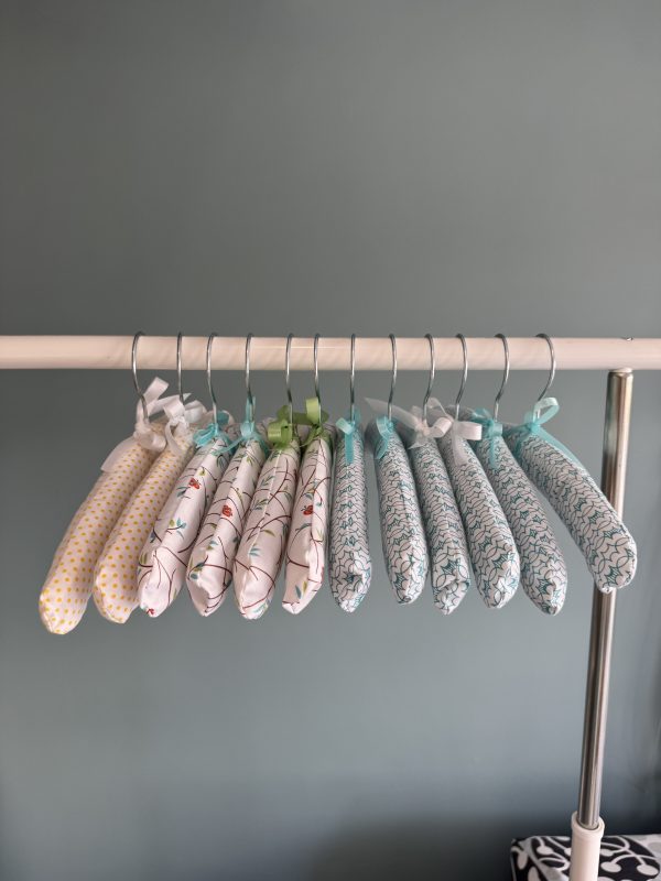 Handmade Kids Padded Hangers - Soft Fabric Baby Clothes Hangers with Bows - Nursery Closet Organizer - Baby Shower Gift Idea - Image 8