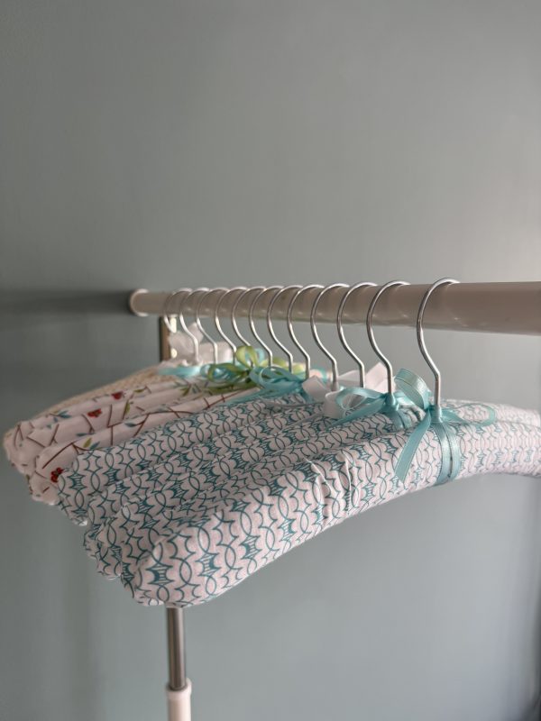 Handmade Kids Padded Hangers - Soft Fabric Baby Clothes Hangers with Bows - Nursery Closet Organizer - Baby Shower Gift Idea - Image 6