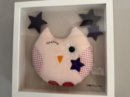 Cute Felt Owl Wall Art